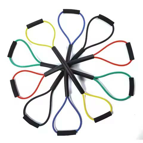 Figure eight resistance training band, elastic resistance rope, high performance training tube