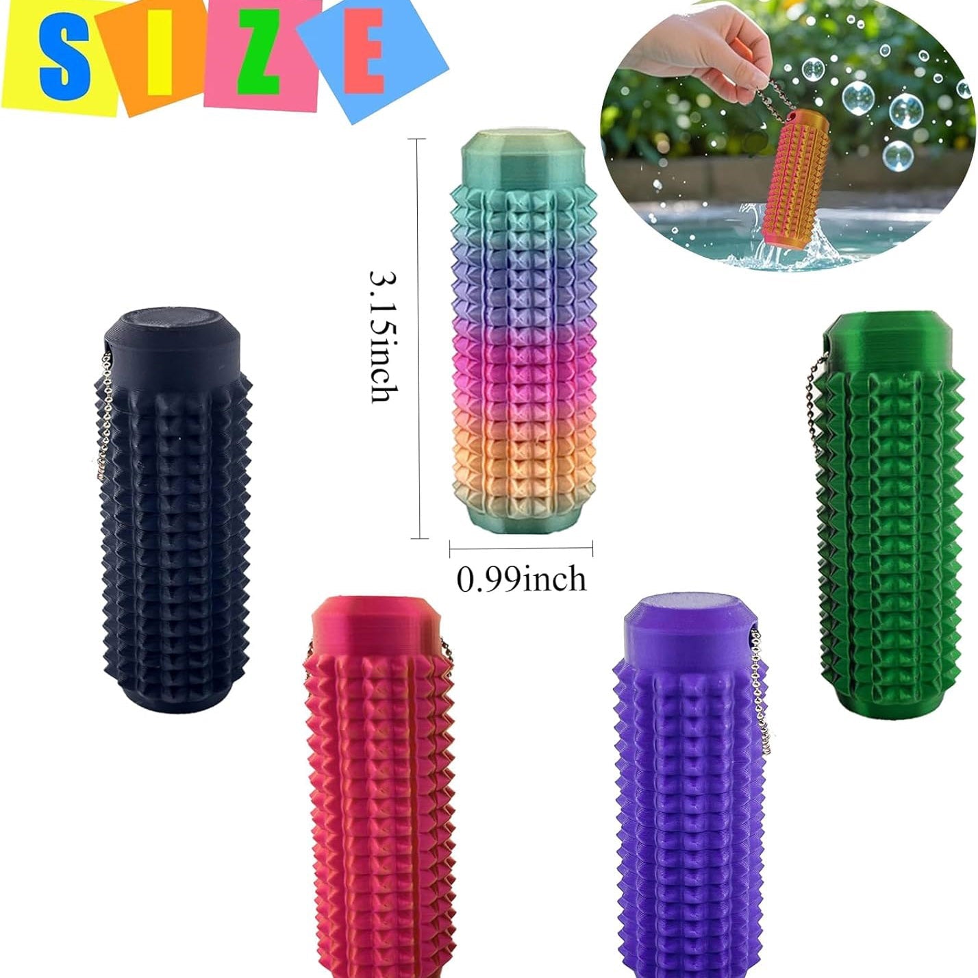 Spiky Mini Grip Fidget Keychain