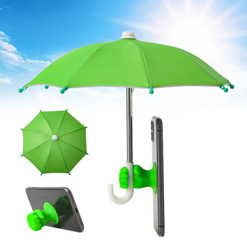 Creative Motorcycle Fist Mini Umbrella – Sun & Rain Protection for Phones