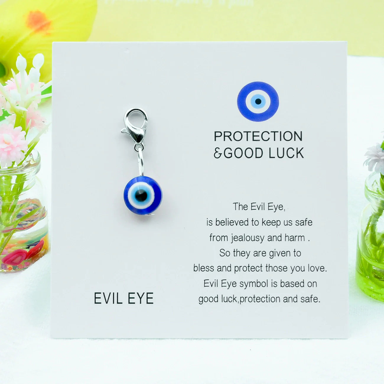 Blue Evil Eye Good Luck Keychain