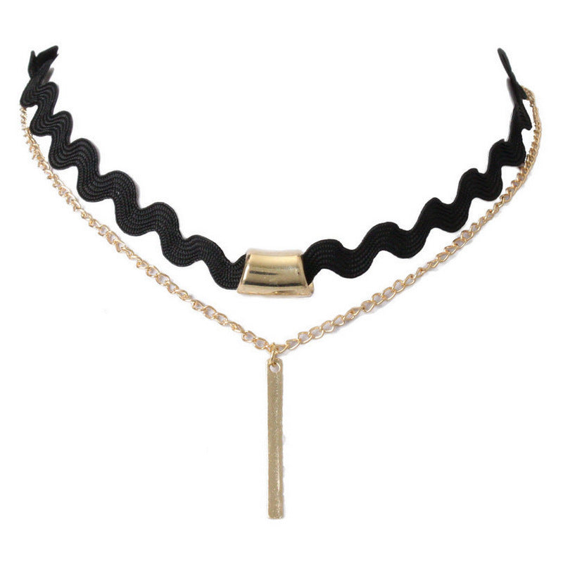 Fashion Velvet Choker Necklace Set – Trendy Tassel Collar Necklace Collection for Women