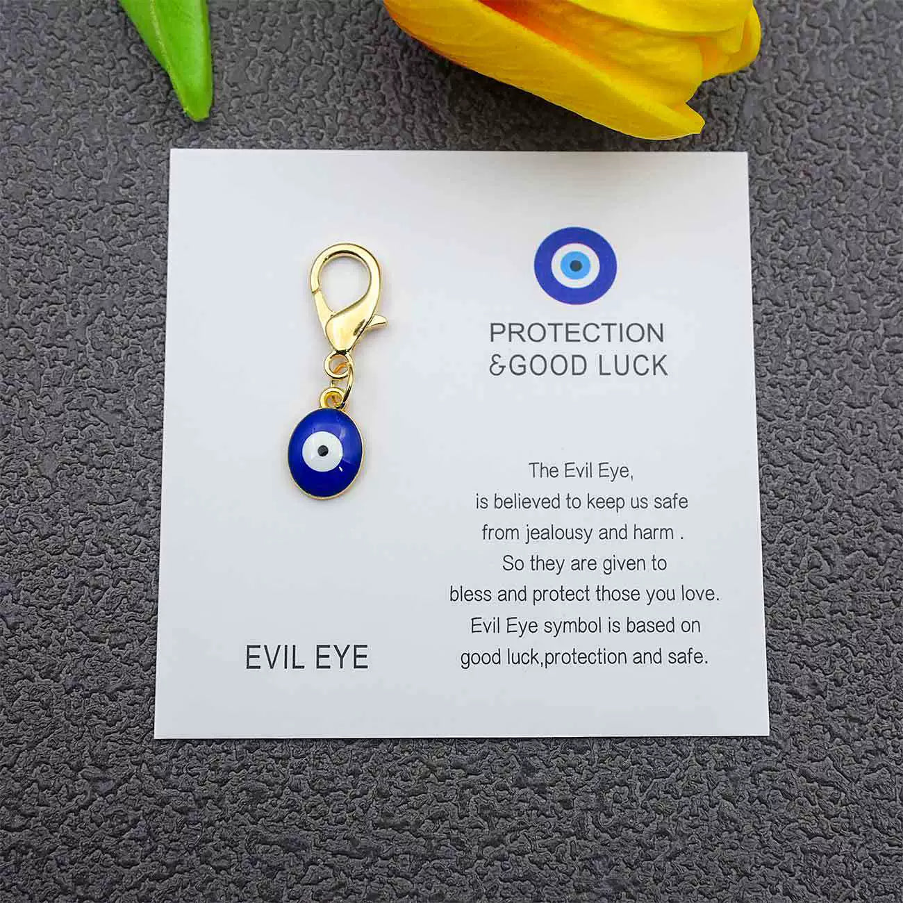 Blue Evil Eye Good Luck Keychain