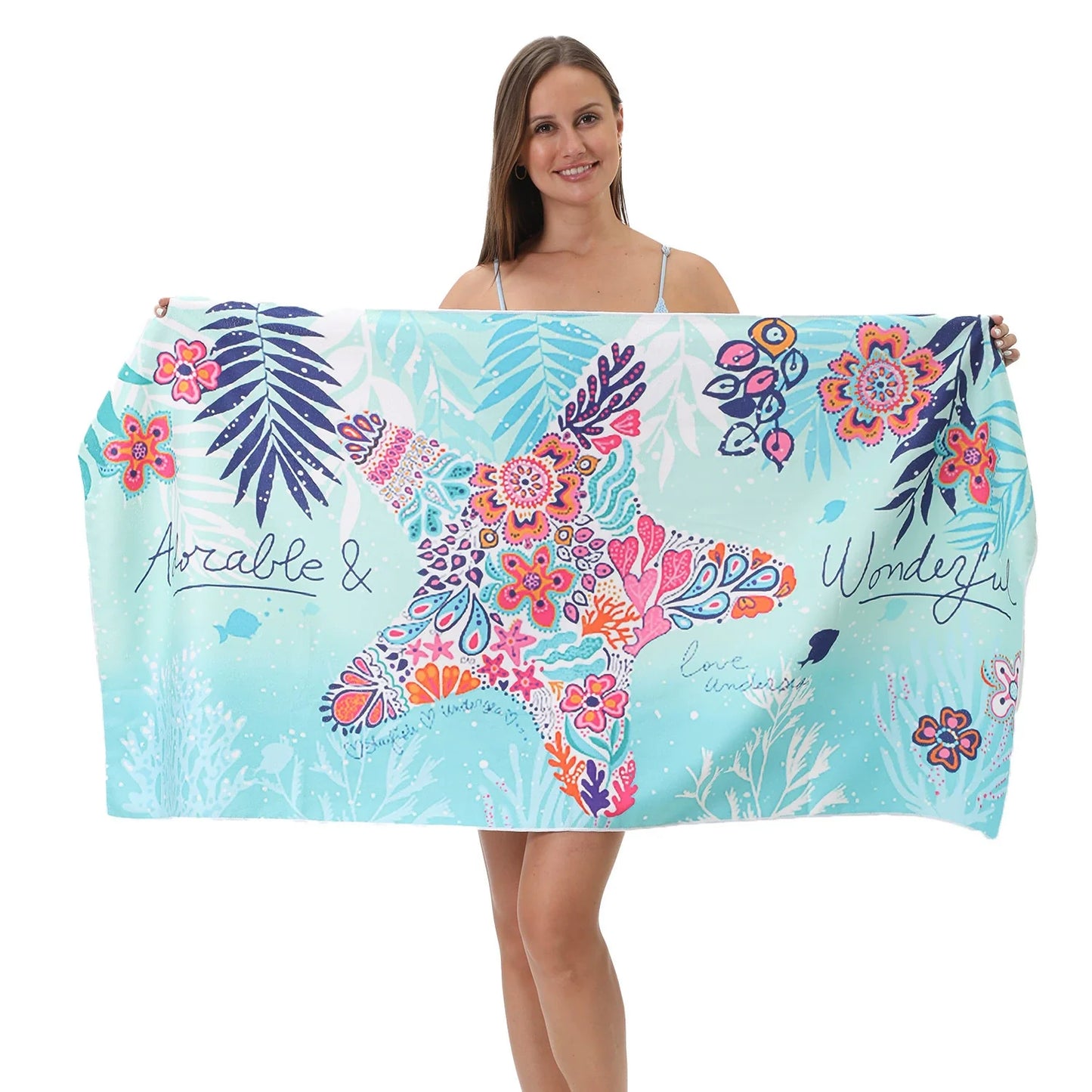 Oversized Microfiber Printed Beach Towel