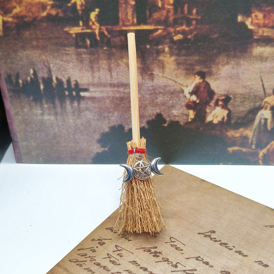 Mystical Mini Witch Broom Festival PVC Hanging Pendant