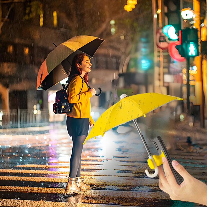 Creative Motorcycle Fist Mini Umbrella – Sun & Rain Protection for Phones