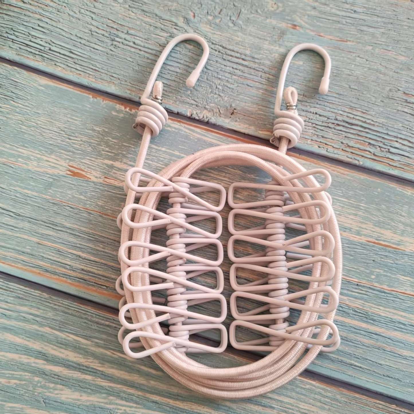 Portable Outdoor Clothesline with 12 Clips