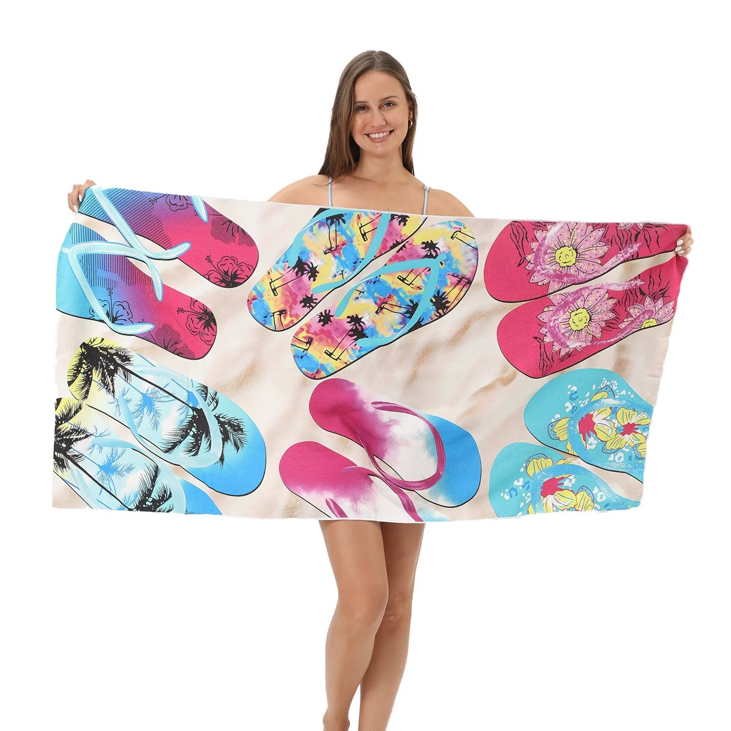 Oversized Microfiber Printed Beach Towel