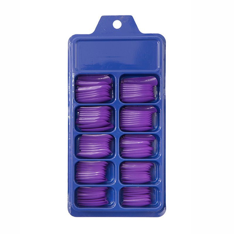 Ready-made nail stickers, small blue box, nail art stickers, ballet nails, long solid color.