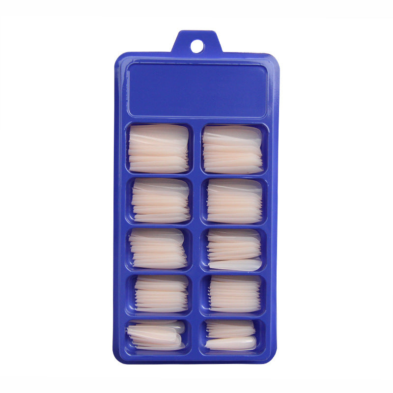 Ready-made nail stickers, small blue box, nail art stickers, ballet nails, long solid color.