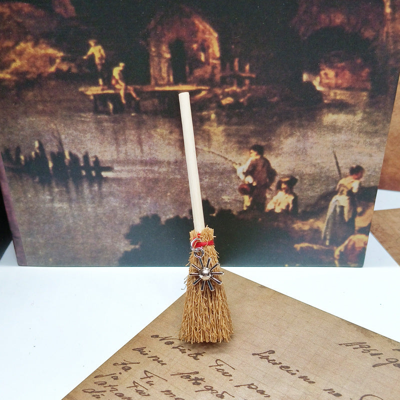 Mystical Mini Witch Broom Festival PVC Hanging Pendant