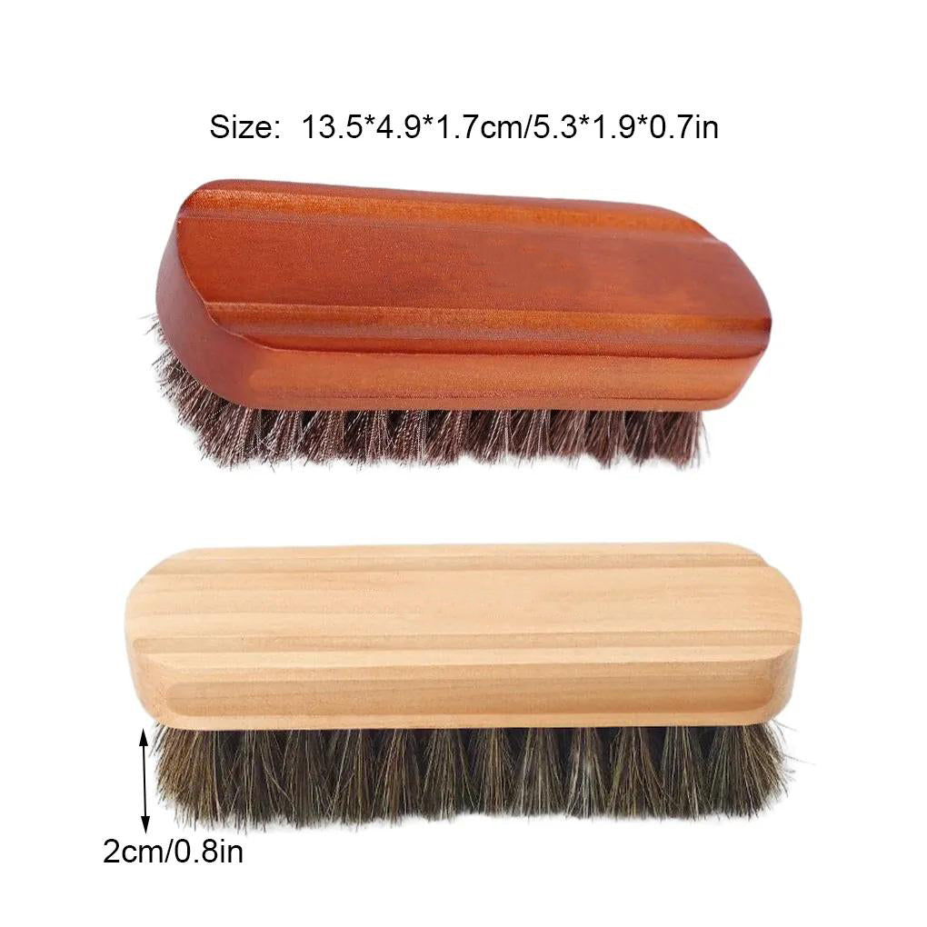 Premium Horsehair Shoe Cleaning Brush