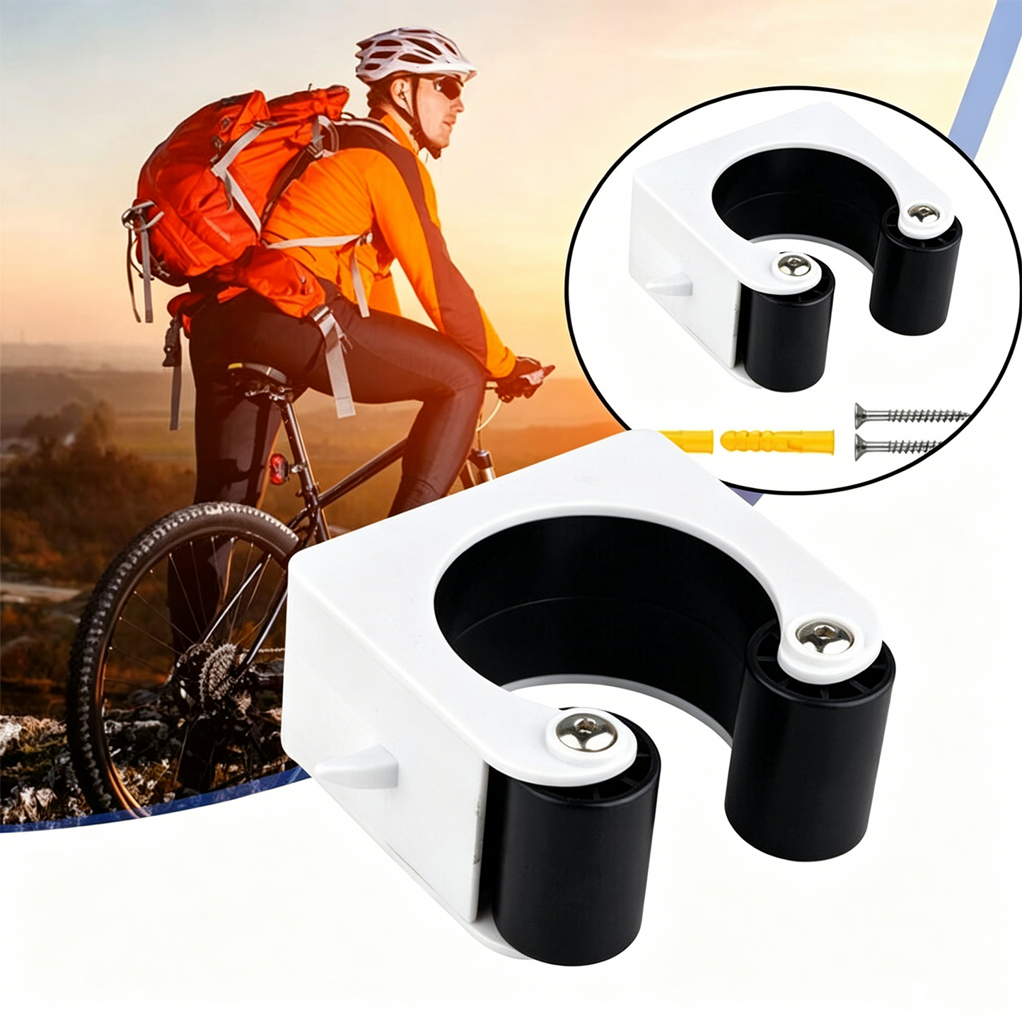 Simple Wall-Mounted Hook for Mountain Bikes