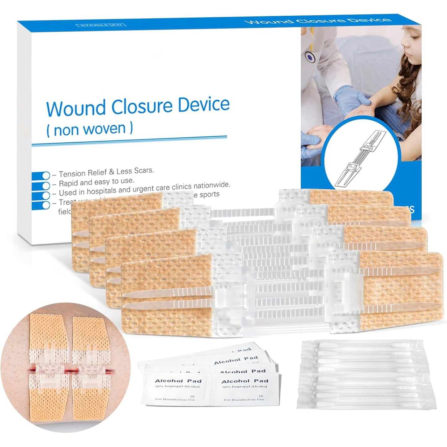 Suture Wound Closure Strips – Zip Stitch & Butterfly Bandage Kit