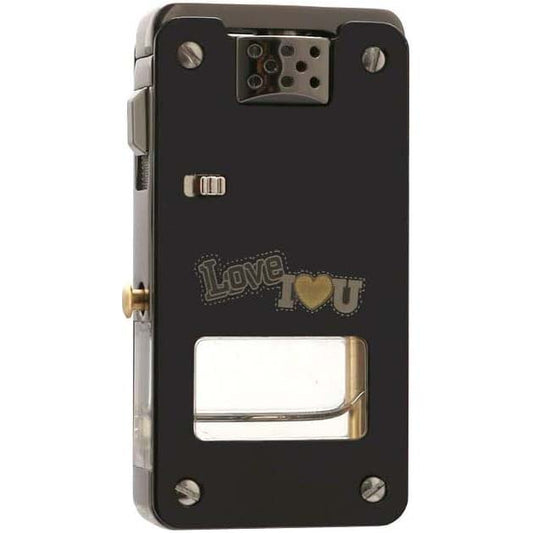Cool lighter, retro kerosene lighter that can be filled with gas, with a visible fuel tank
