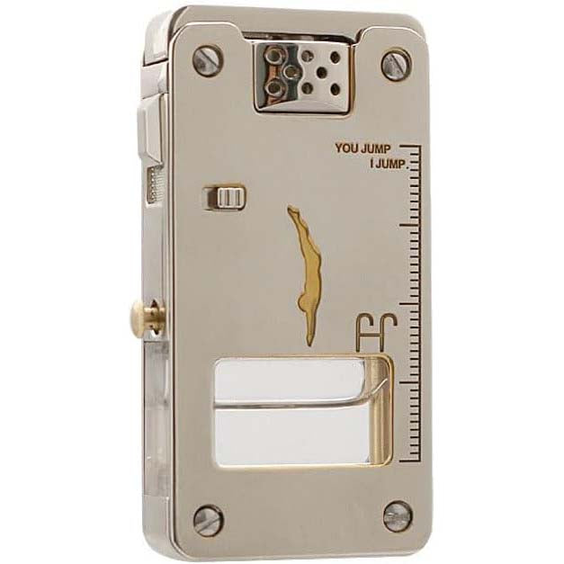 Cool lighter, retro kerosene lighter that can be filled with gas, with a visible fuel tank