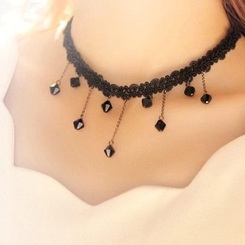 Fashion Velvet Choker Necklace Set – Trendy Tassel Collar Necklace Collection for Women