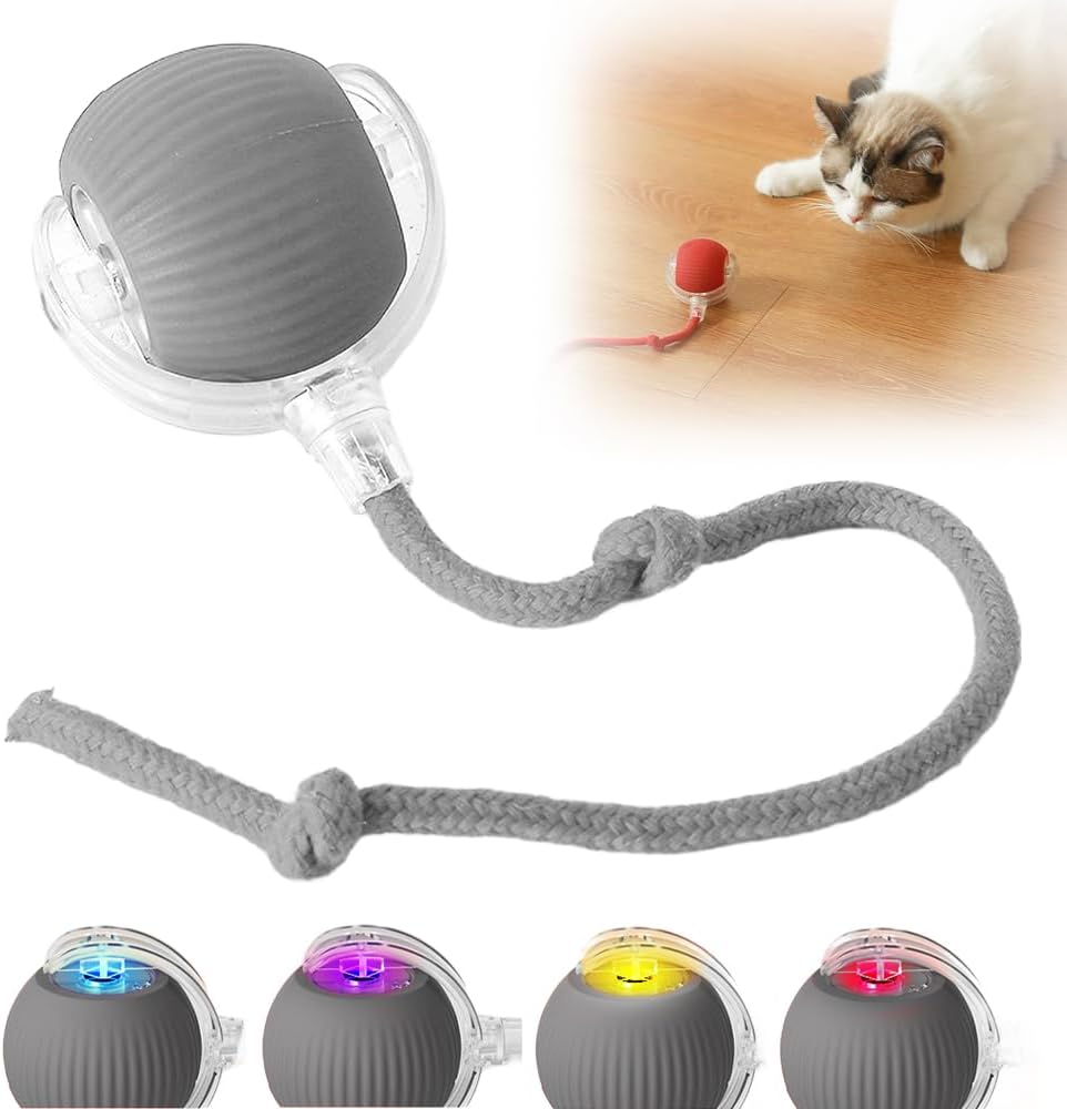 Interactive Cat Toy Ball, Active Smart Rolling Balls for Cat, Electric Toy Balls for Indoor Cats