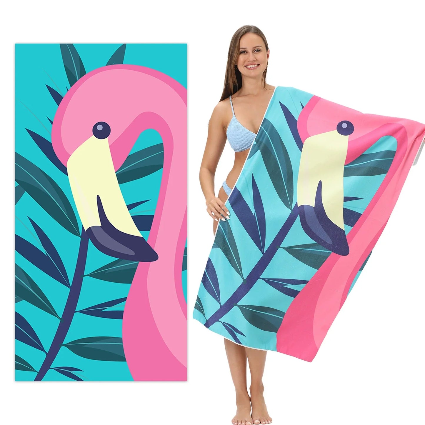 Oversized Microfiber Printed Beach Towel