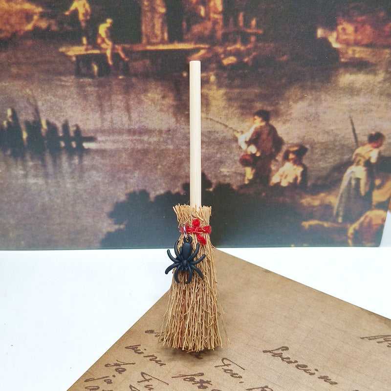 Mystical Mini Witch Broom Festival PVC Hanging Pendant