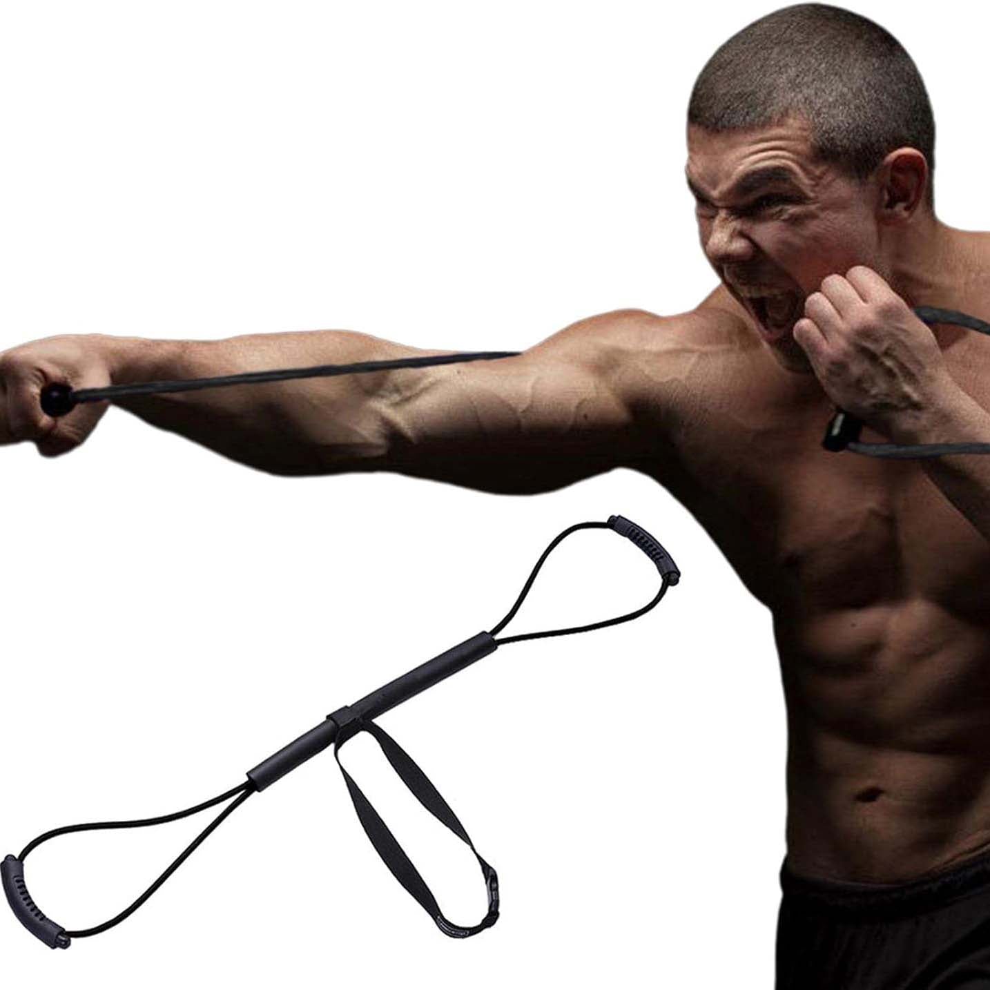 Figure eight resistance training band, elastic resistance rope, high performance training tube