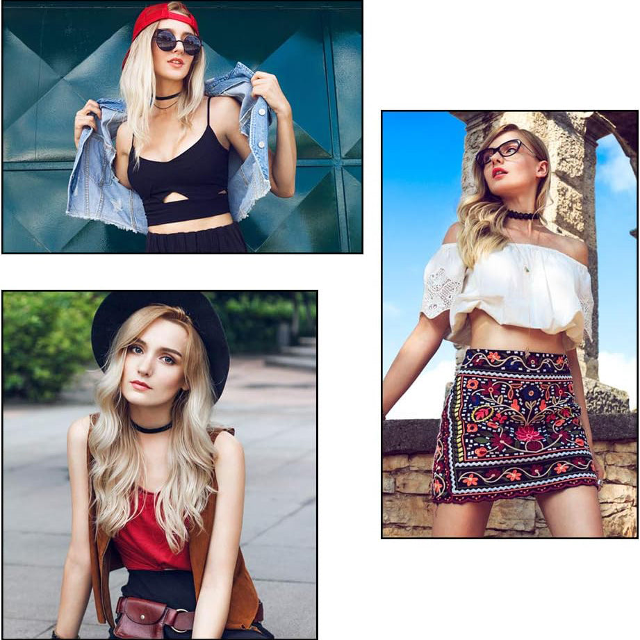Fashion Velvet Choker Necklace Set – Trendy Tassel Collar Necklace Collection for Women