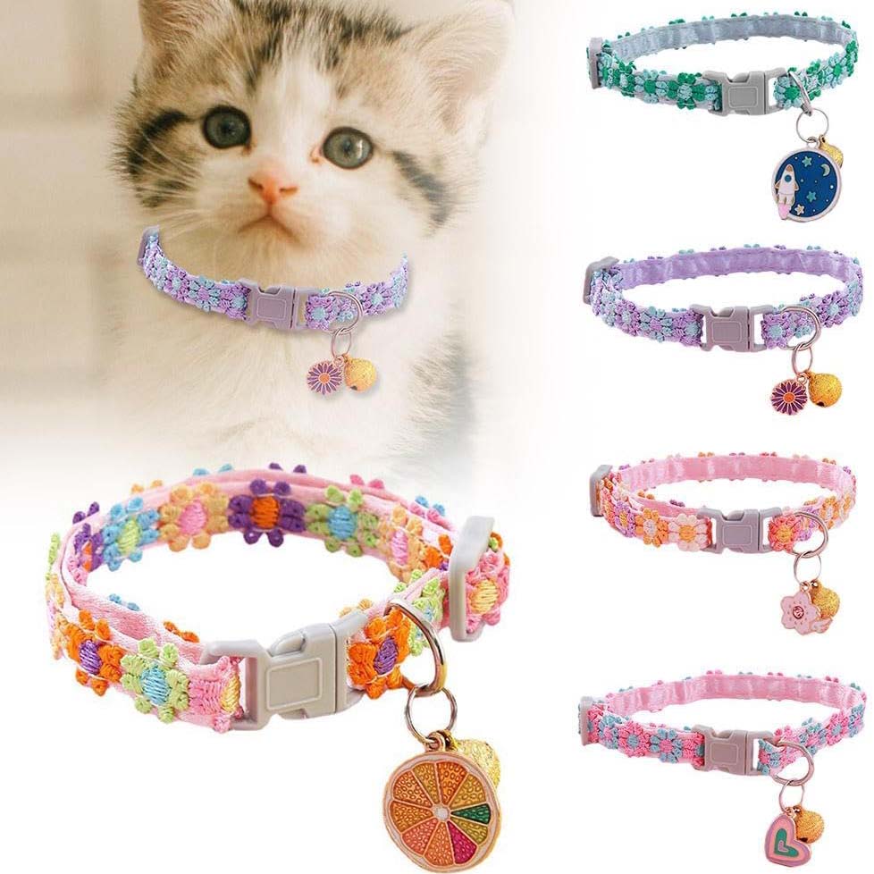 Pet Collar — Features a Safety Buckle and Bell