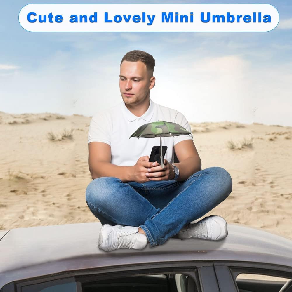 Creative Motorcycle Fist Mini Umbrella – Sun & Rain Protection for Phones