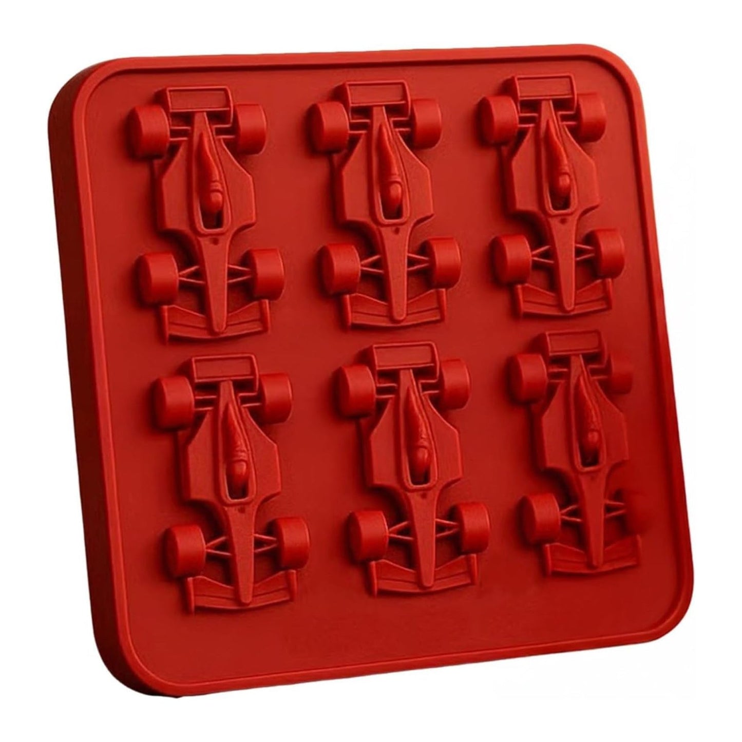 Racing Car Ice Mold – 6-Cavity 3D Formula Car Silicone Mold for Ice Cubes