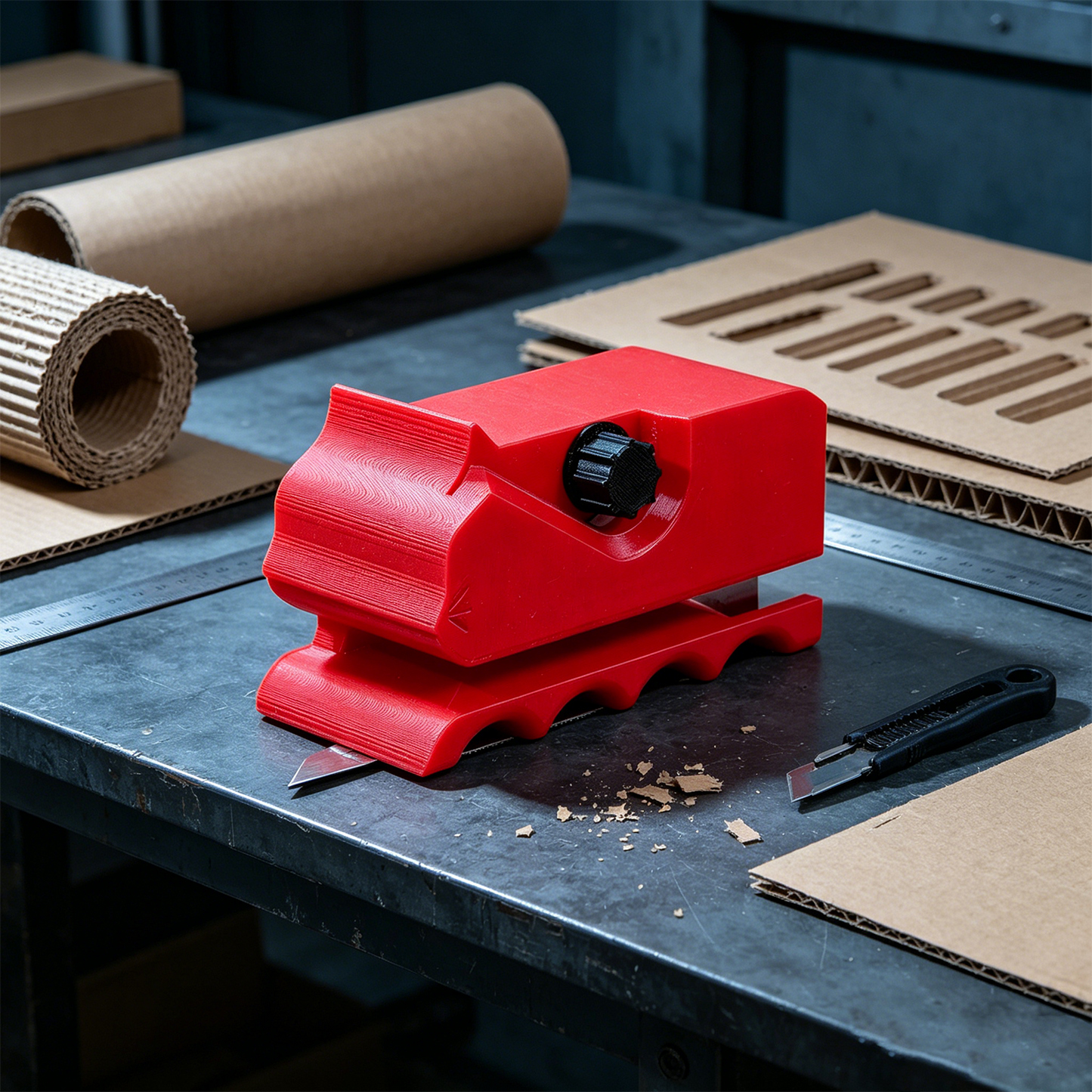 3D Printed Cat Scratch Board Cardboard Cutting Machine