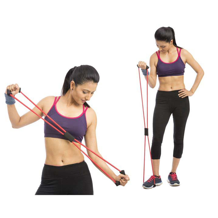 Figure eight resistance training band, elastic resistance rope, high performance training tube