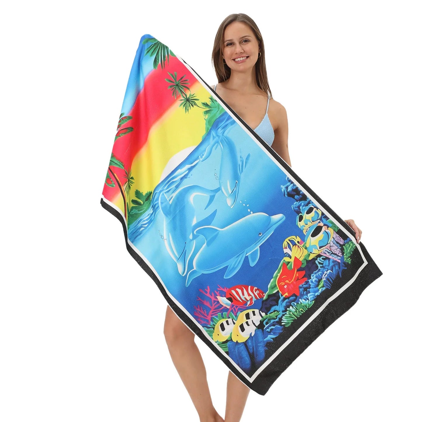 Oversized Microfiber Printed Beach Towel