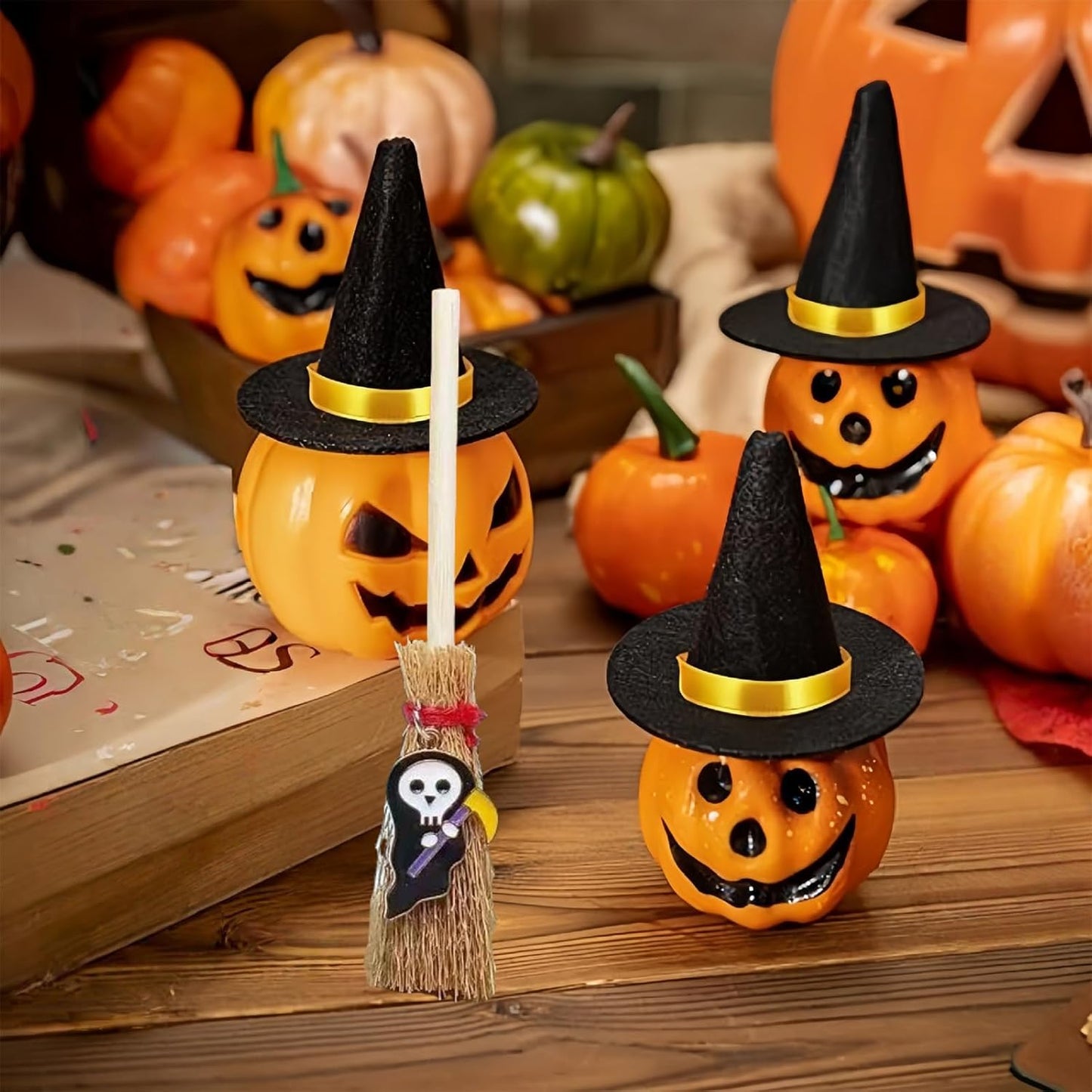 Mystical Mini Witch Broom Festival PVC Hanging Pendant