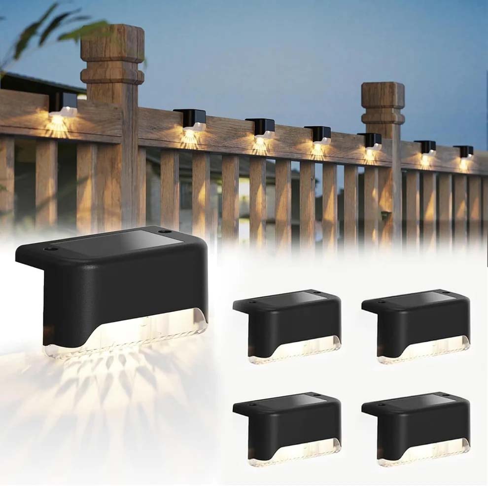LED solar outdoor lights are suitable for staircases, railings, gardens, backyards, balconies, etc.