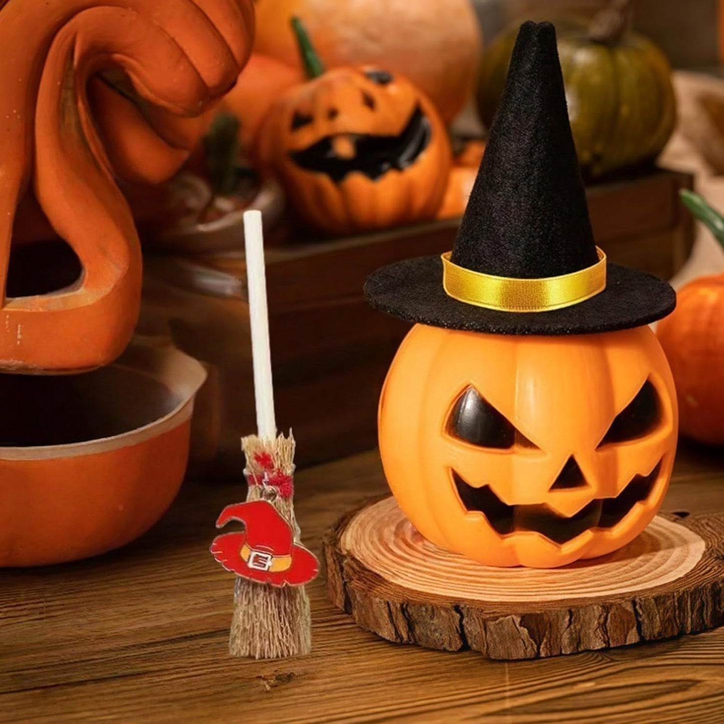 Mystical Mini Witch Broom Festival PVC Hanging Pendant