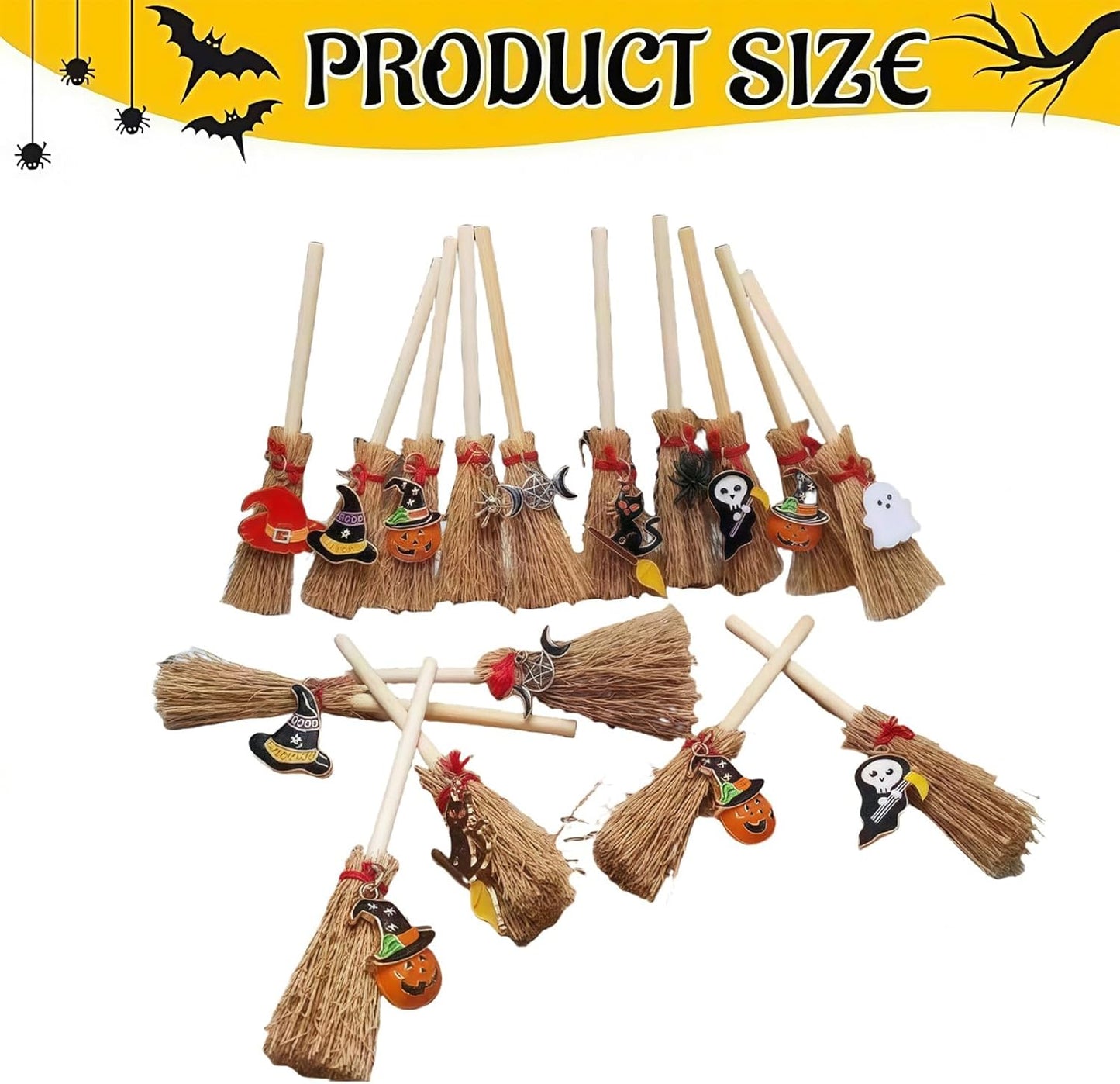 Mystical Mini Witch Broom Festival PVC Hanging Pendant
