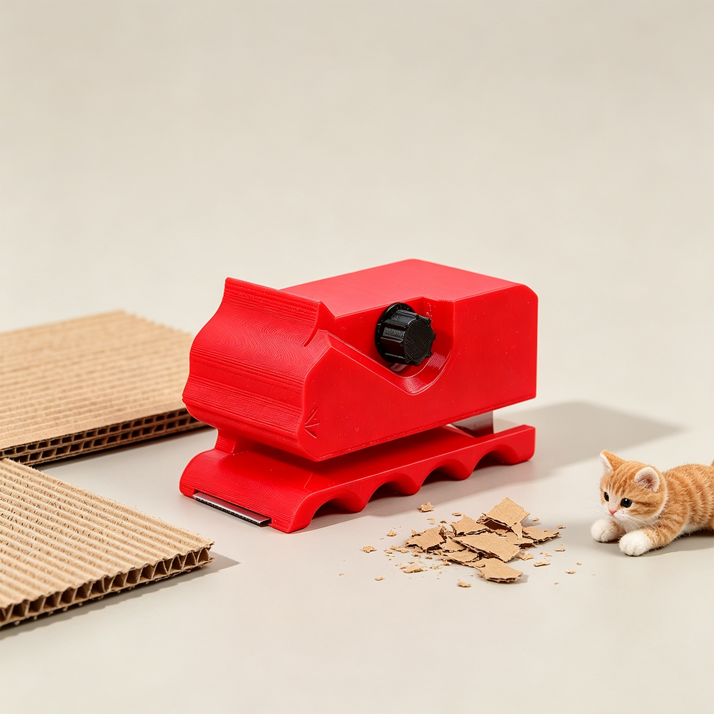 3D Printed Cat Scratch Board Cardboard Cutting Machine