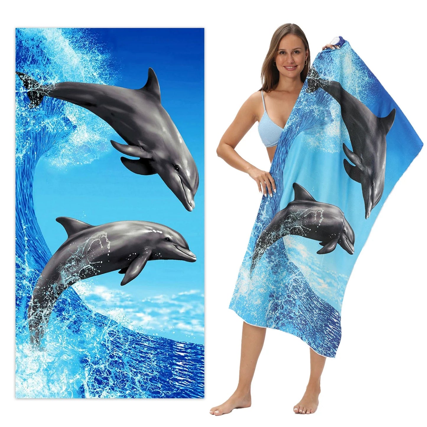 Oversized Microfiber Printed Beach Towel