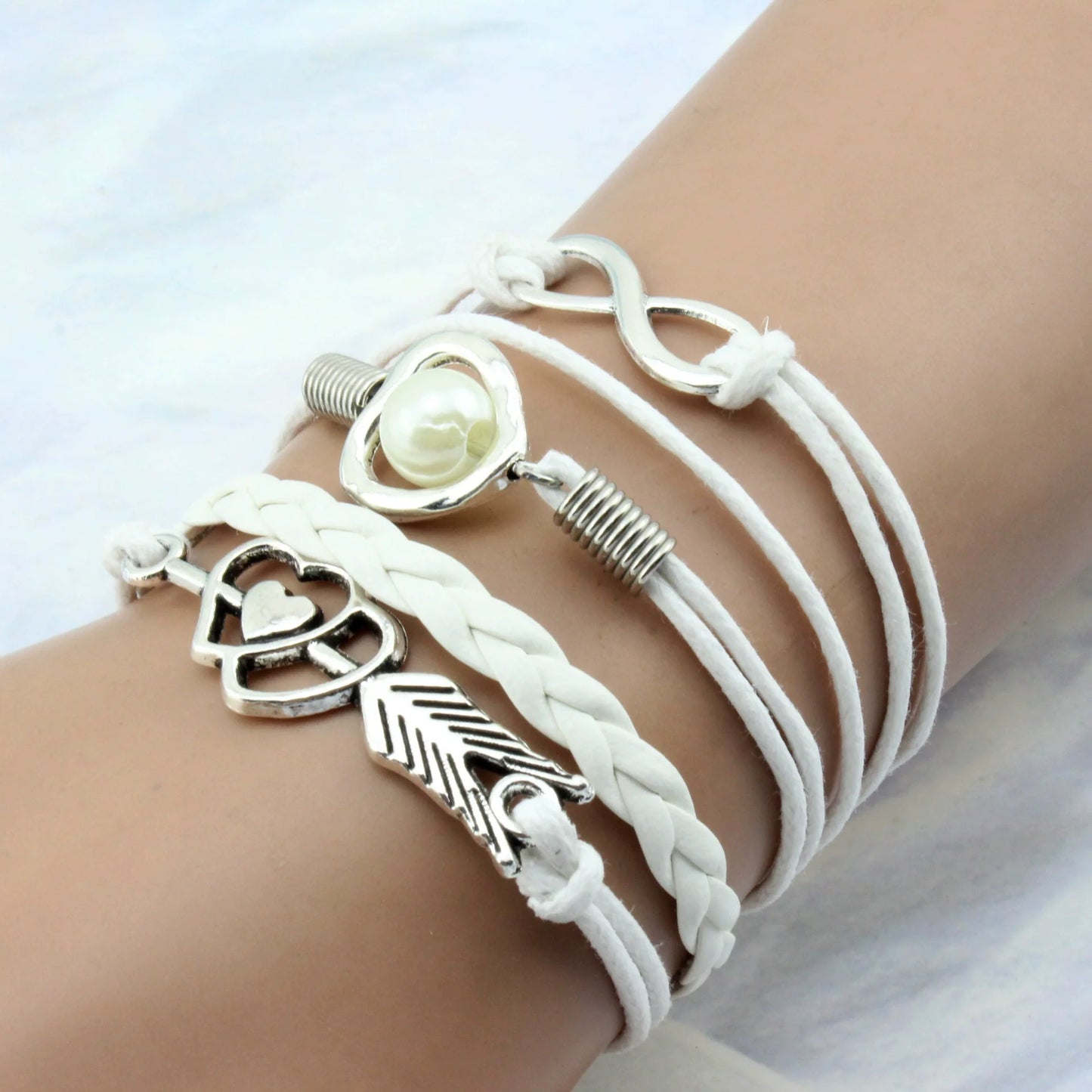Vintage Cupid Arrow Pearl Bracelet