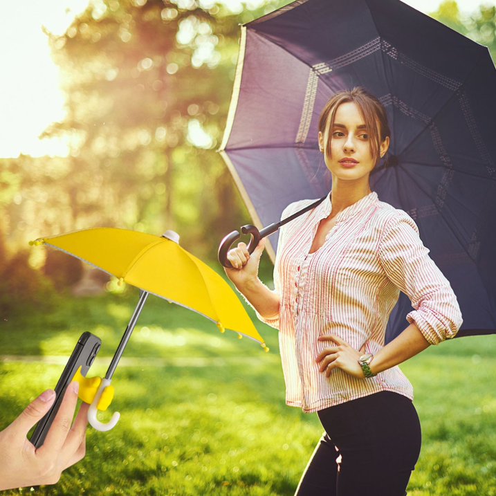 Creative Motorcycle Fist Mini Umbrella – Sun & Rain Protection for Phones