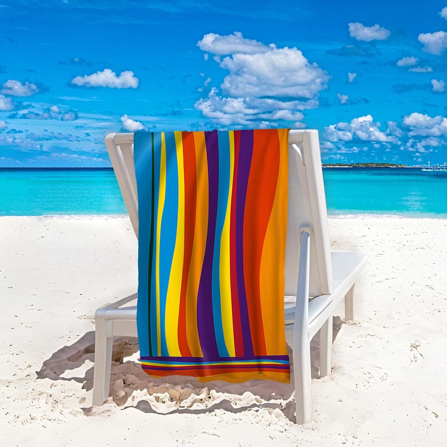 Oversized Microfiber Printed Beach Towel