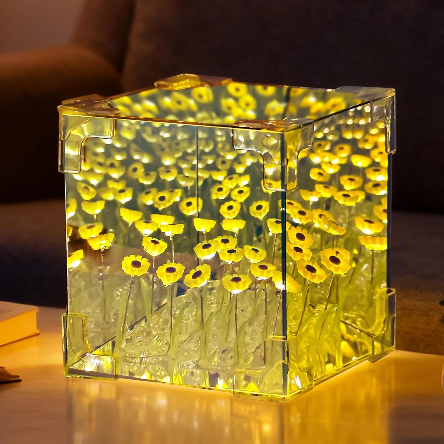 Tulip Night Light, LED Infinite Mirror Light, DIY Tulip Decorative Light