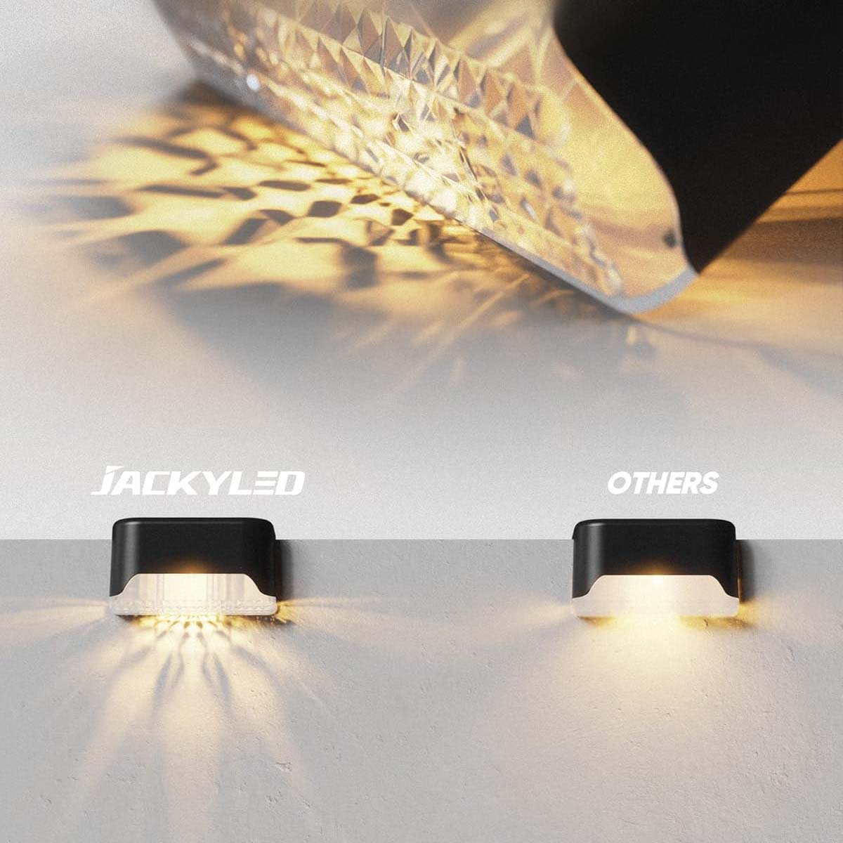 LED solar outdoor lights are suitable for staircases, railings, gardens, backyards, balconies, etc.