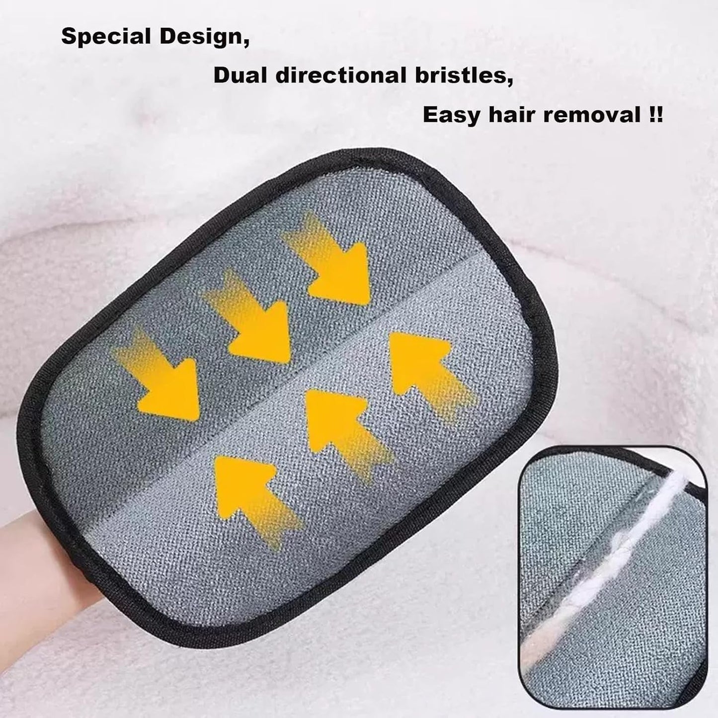 Pet Hair Removal Glove – Static Double-Sided Grooming Brush for Cats