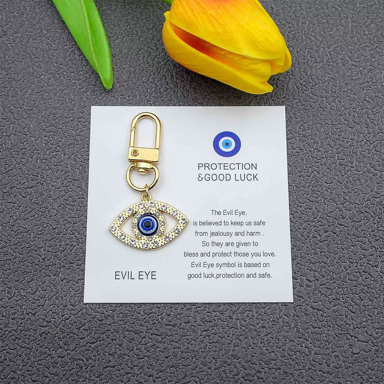 Blue Evil Eye Good Luck Keychain