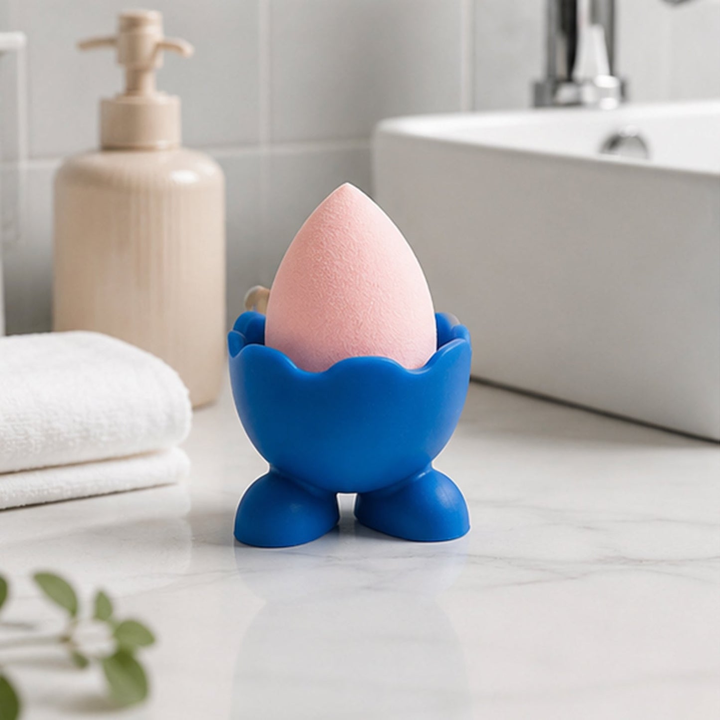 Silicone powder puff storage holder