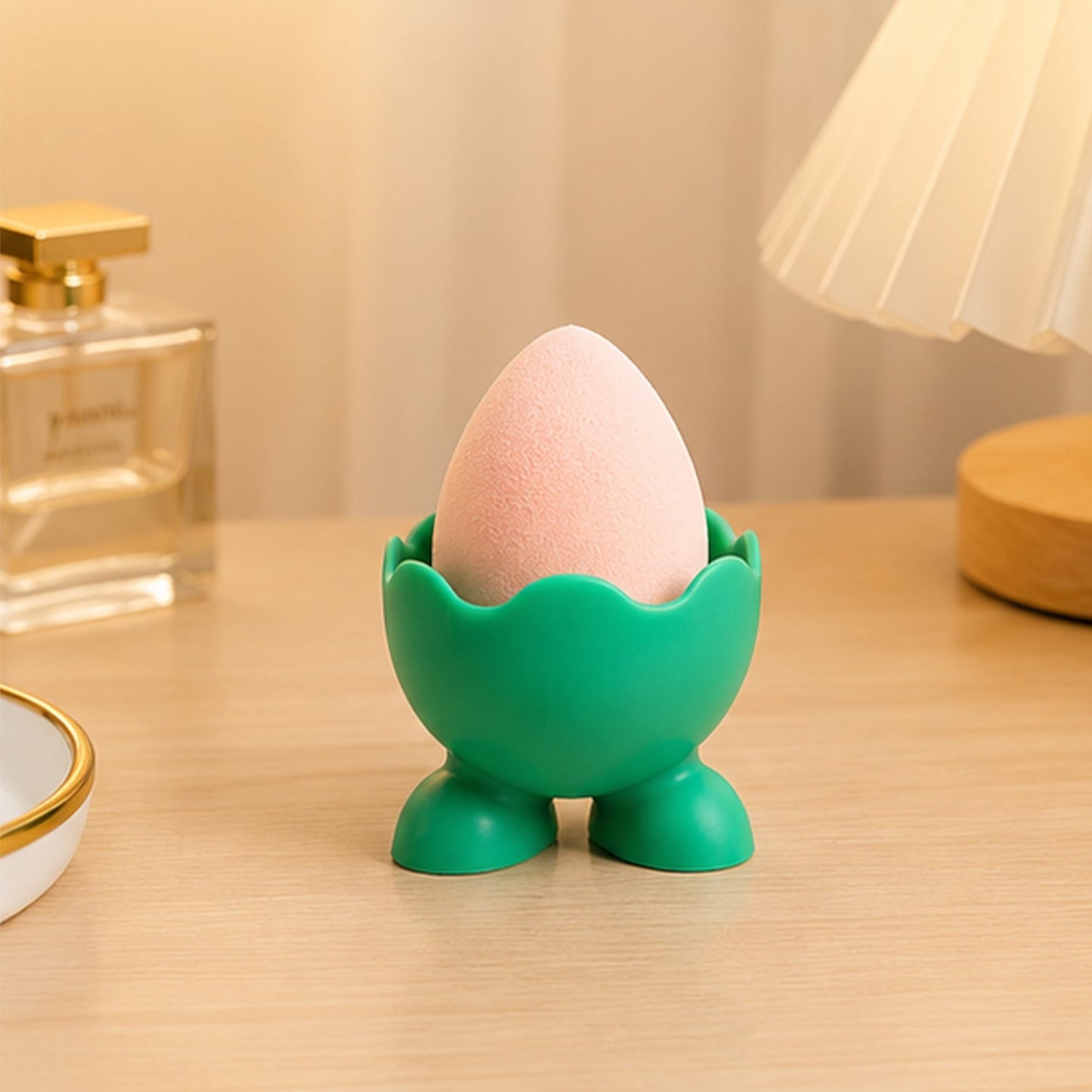 Silicone powder puff storage holder