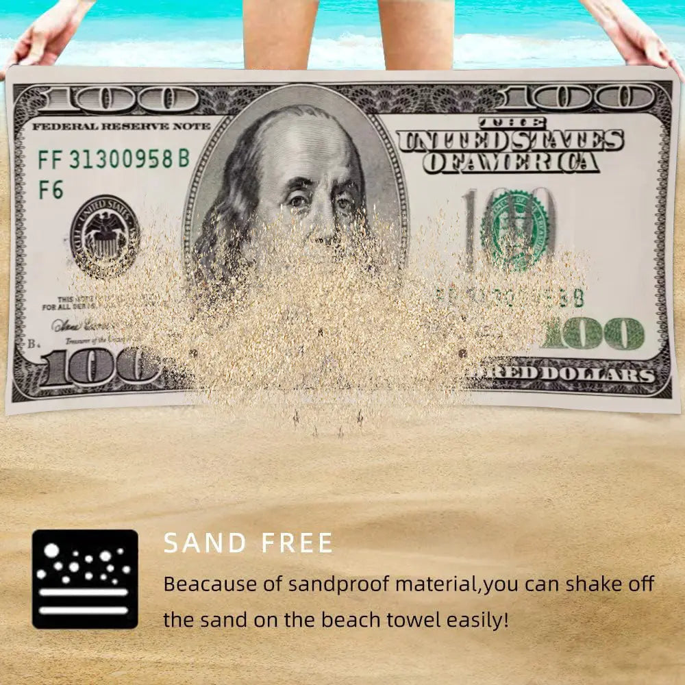 Oversized Microfiber Printed Beach Towel