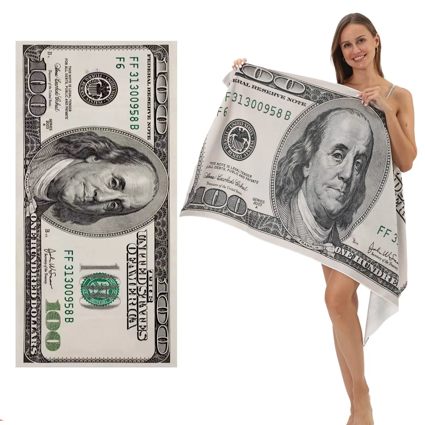 Oversized Microfiber Printed Beach Towel