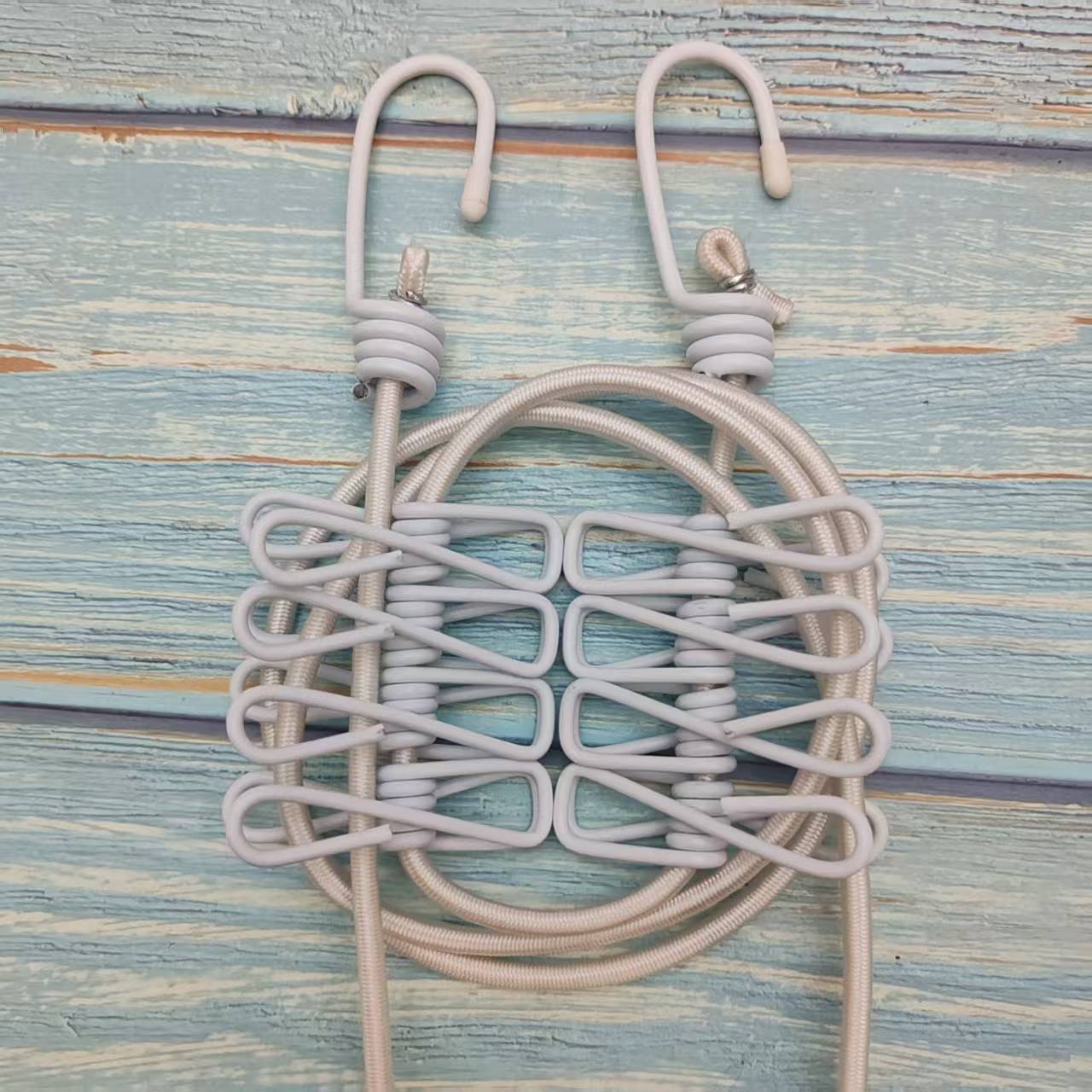 Portable Outdoor Clothesline with 12 Clips