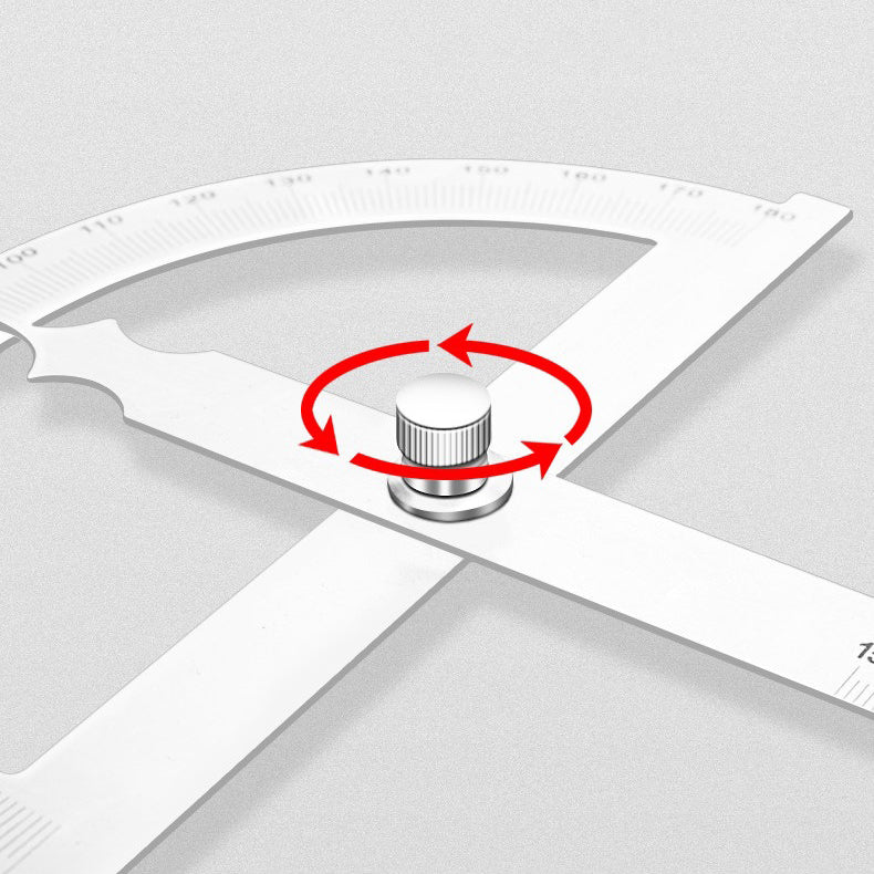 360° Stainless Steel Angle Measuring Ruler